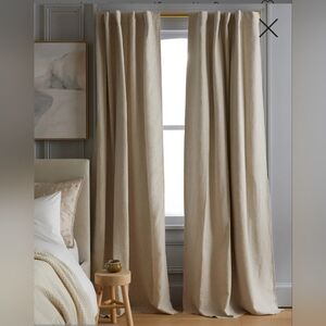 NWOT! Quince Linen Flax Blackout Curtains Set Of 2 Panels! 48"x 108" (Y22)